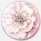Designart - Indigold Shabby Peonies Pink - Shabby Chic Metal Circle Wall Art